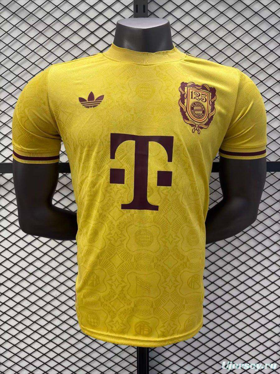Player Version 25/26 Bayern Munich 125Th Anniversary Yellow Jersey