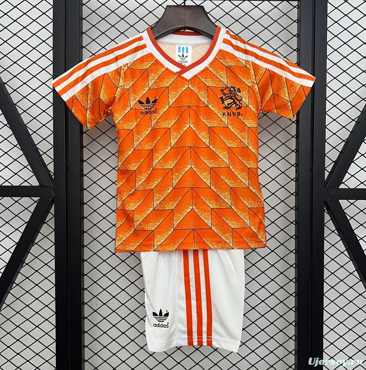 Retro 1988 Kids Netherlands Home Size 16-28 Jersey