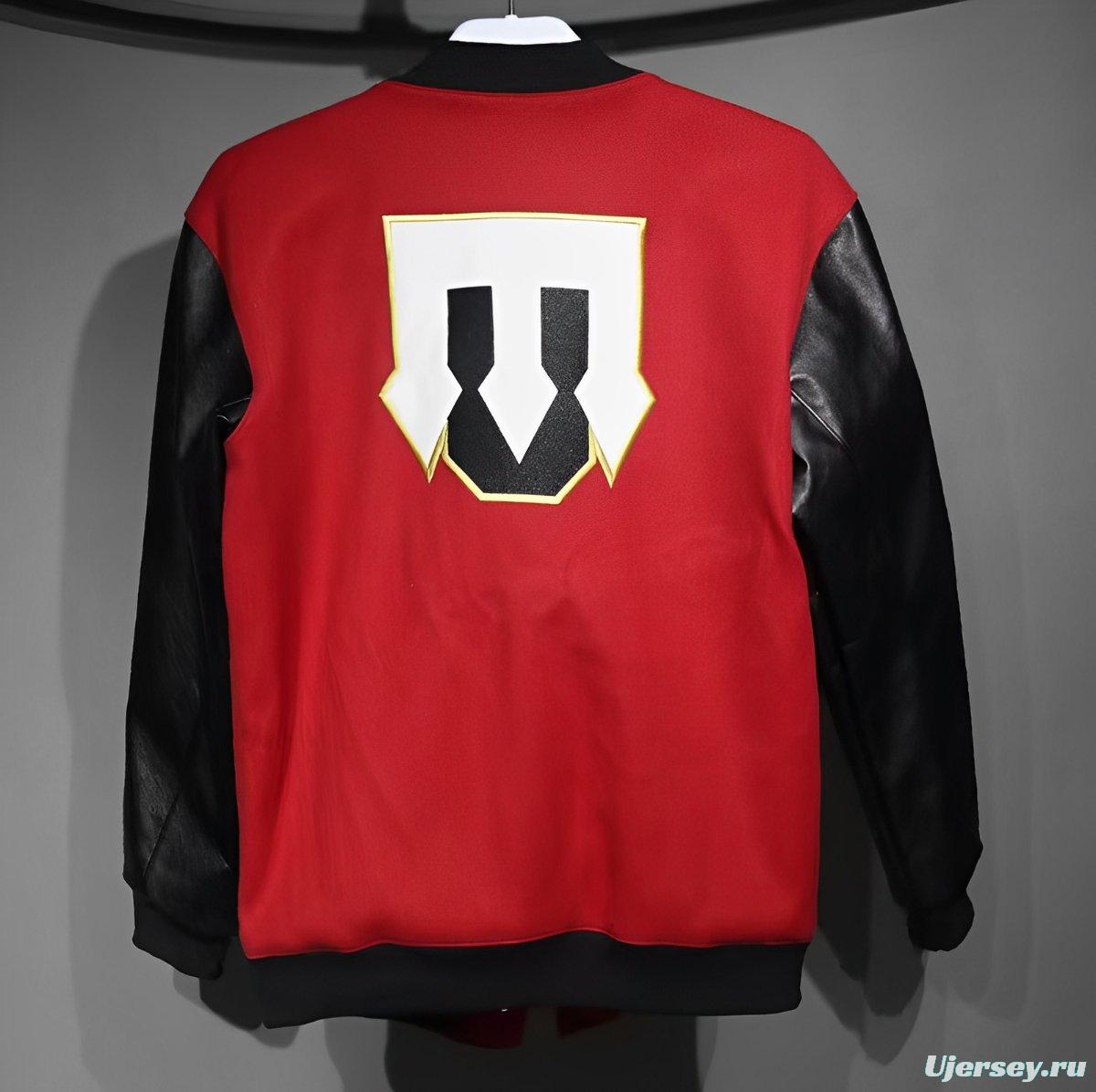 24/25 Manchester United Letterman Red/Black Jacket