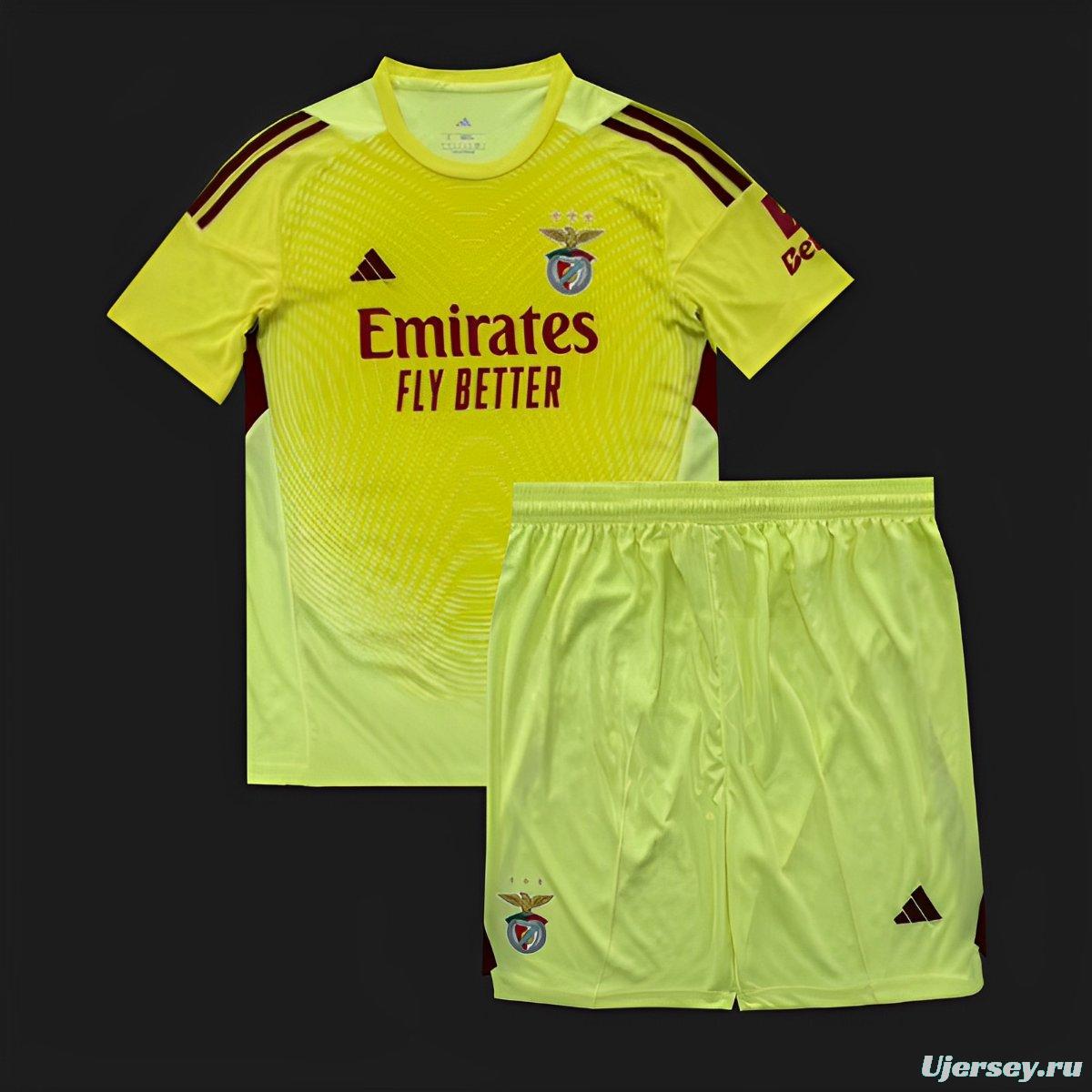 25/26 Kids Benfica Yellow Goalkeeper Jersey