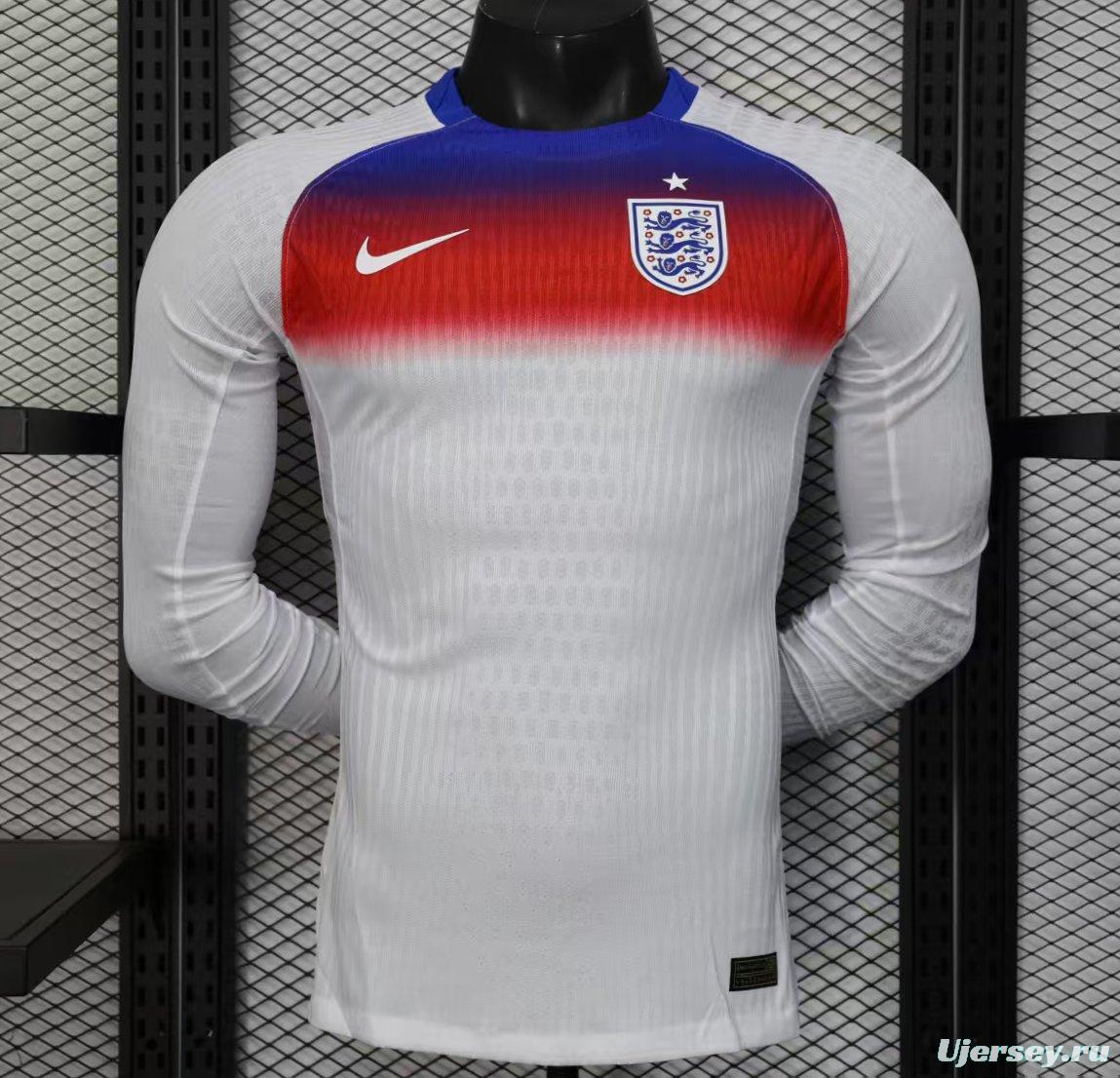 Player Version 2025 England Home Long Sleeve Jersey