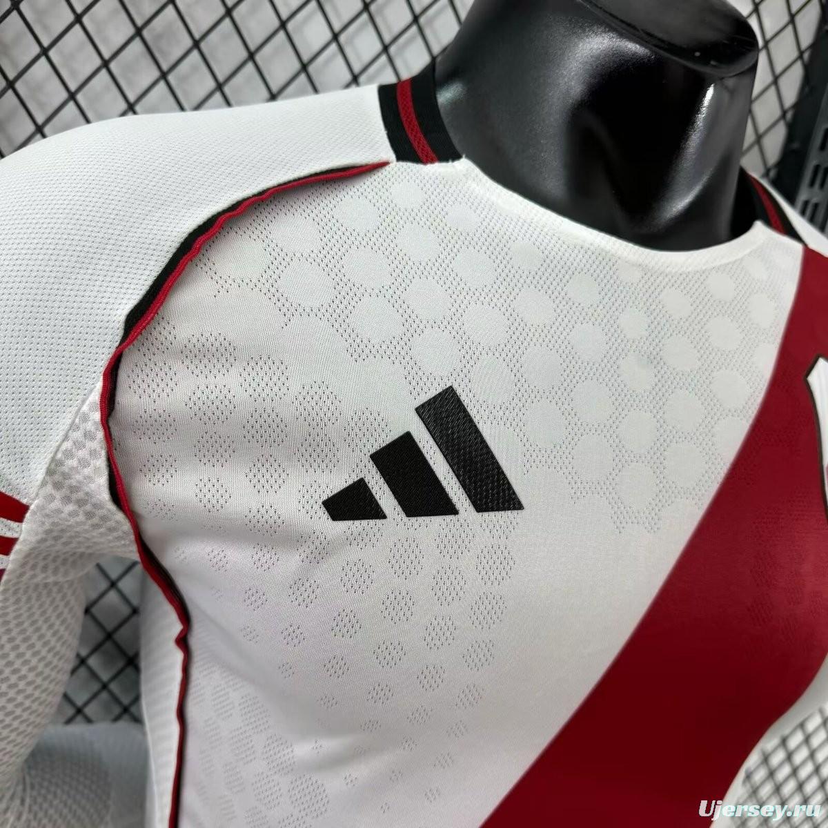 Player Version 25/26 River Plate Home Long Sleeve Jersey