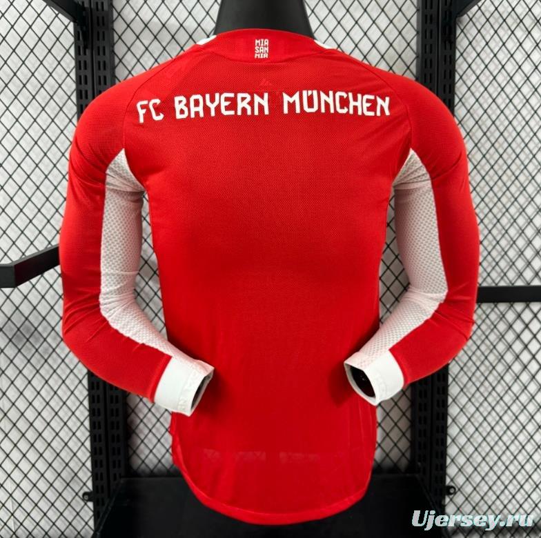Player Version 25/26 Bayern Munich Home Long Sleeve Jersey