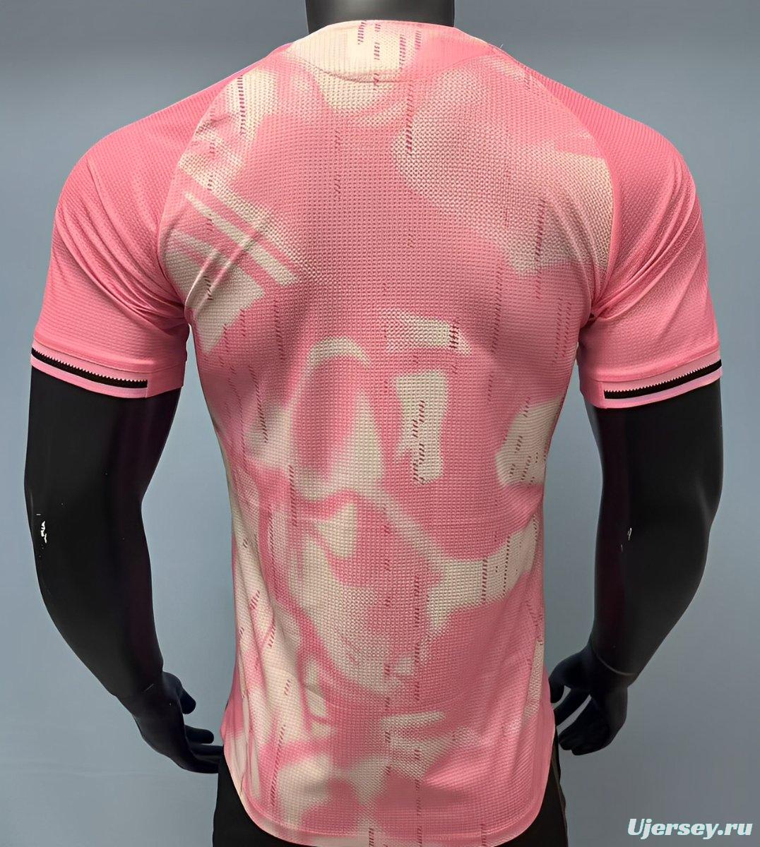 Player Version 25/26 Real Madrid Pink with Abstract Camouflage Pattern Jersey