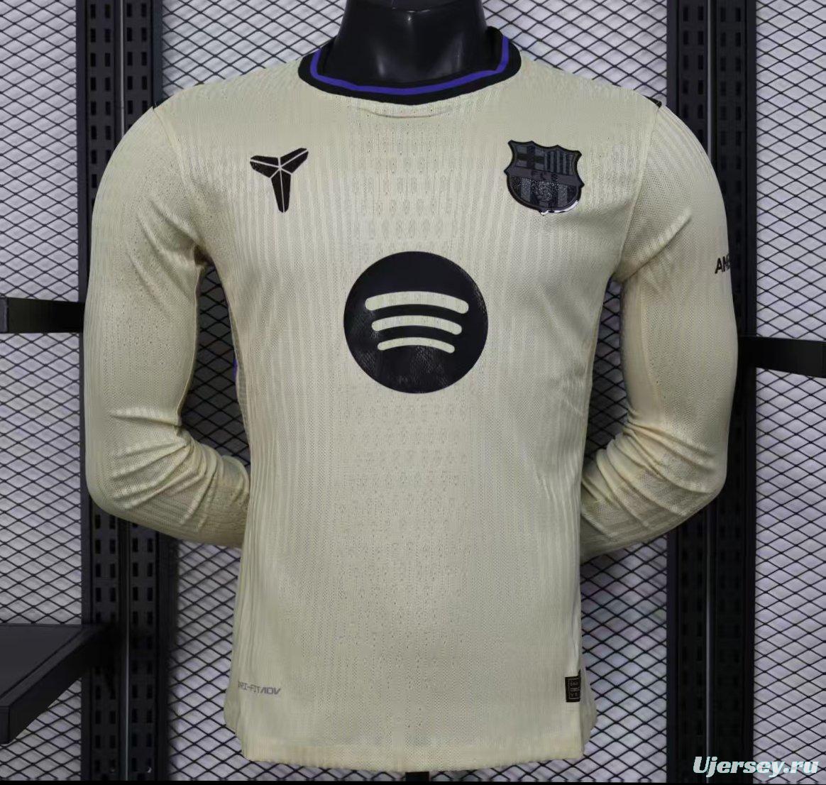 Player Version 25/26 Barcelona  Away Long Sleeve Jersey