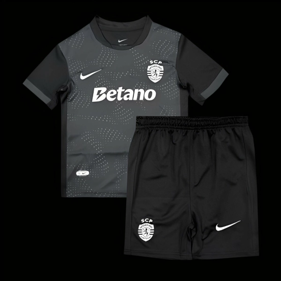 25/26 Kids Sporting Lisbon Forth Black Jersey