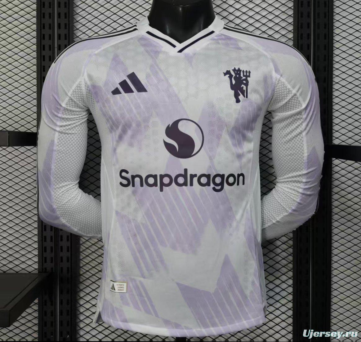 Player Version 25/26 Manchester United Away Long Sleeve Jersey