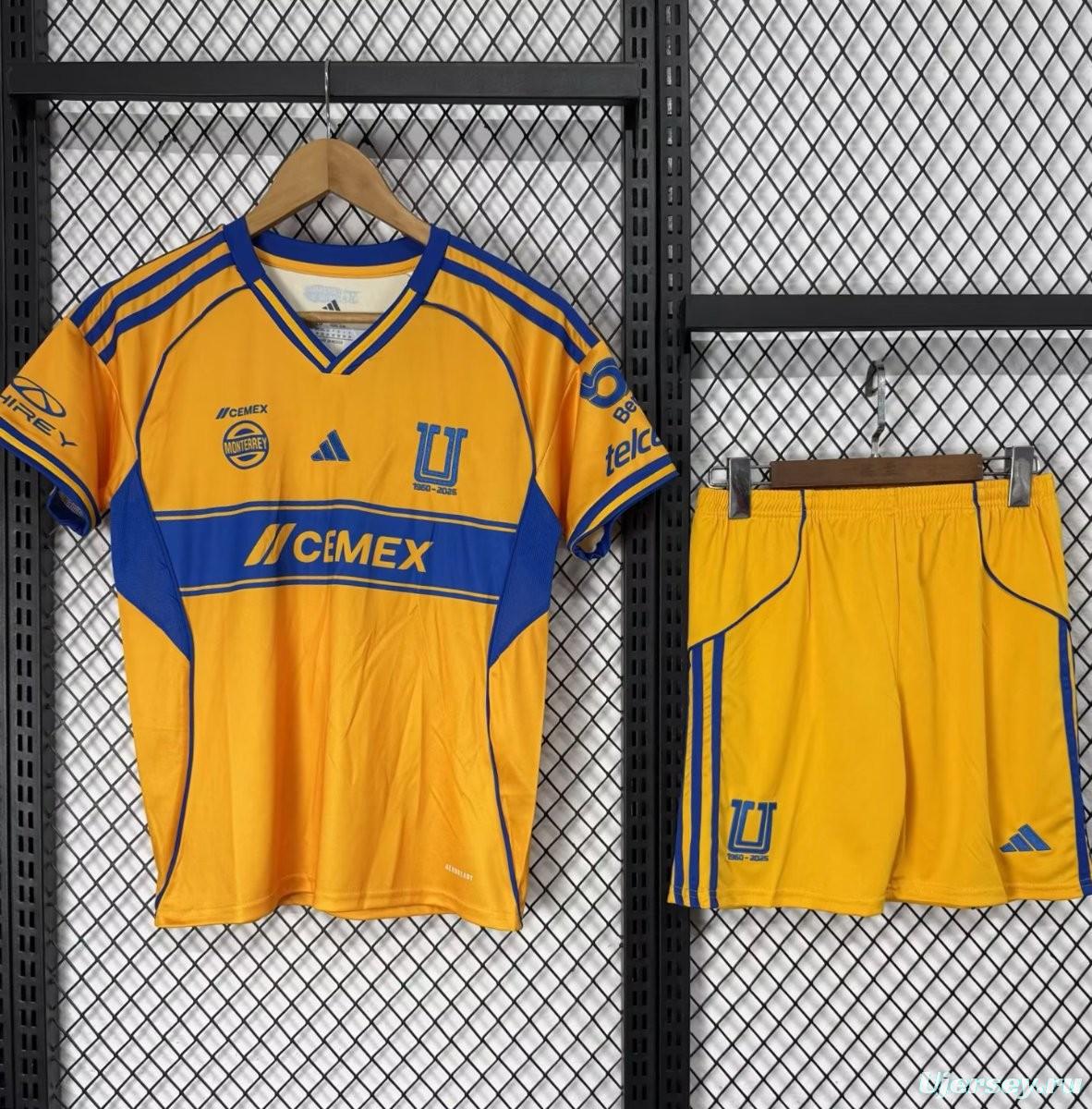 25/26 Kids Tigres UANL Home Jersey