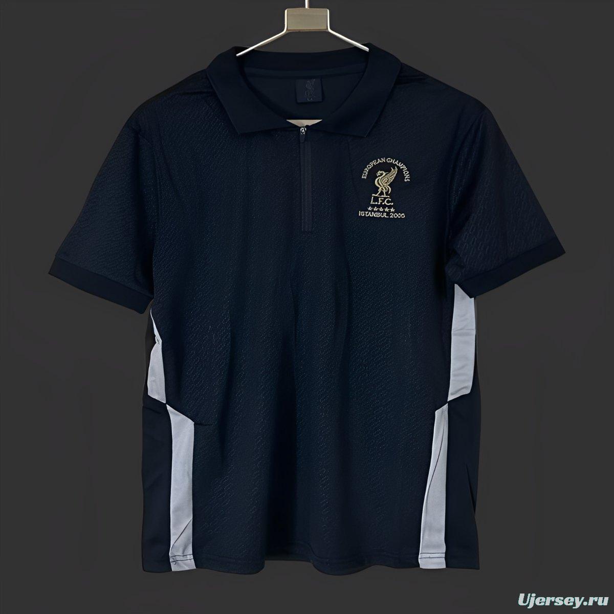 25/26 Liverpool Istanbul 2005 Print Polo Black Jersey