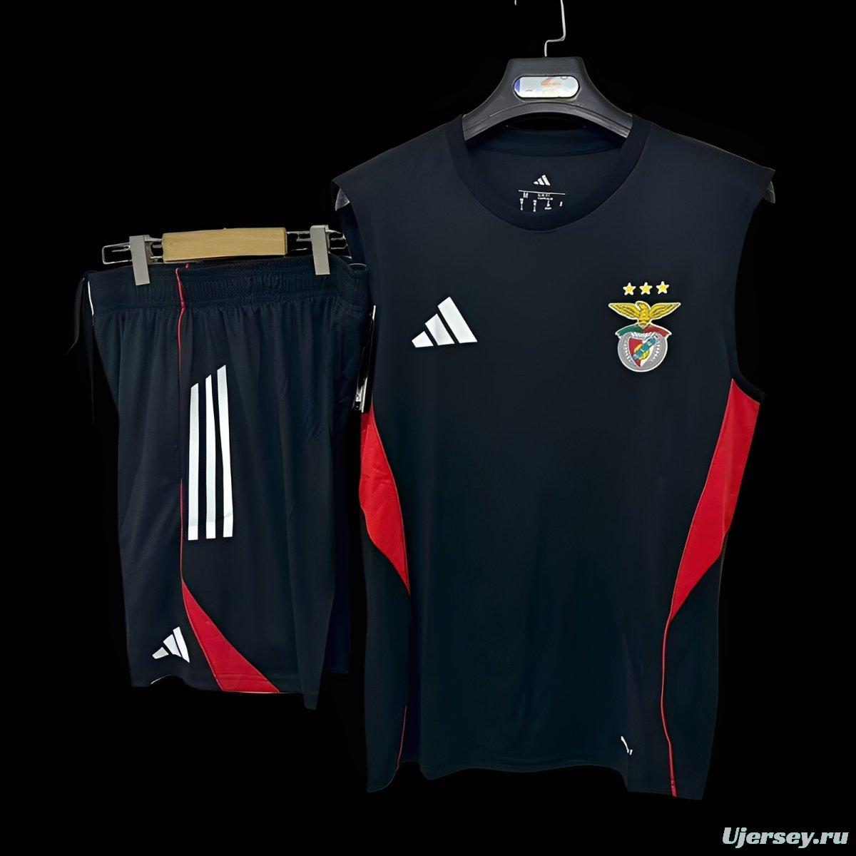 25/26 Benfica Black Vest Jersey + Shorts
