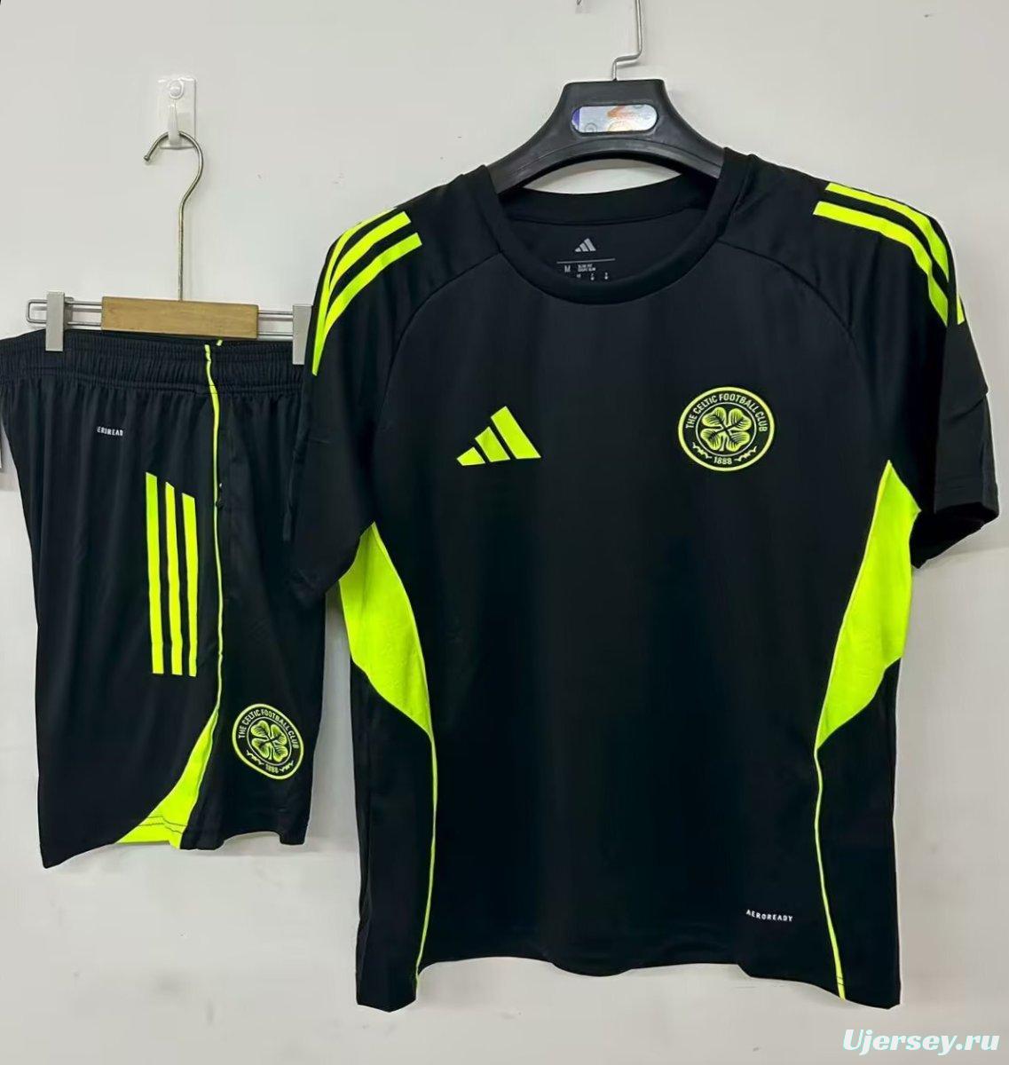 25/26 Celtics Pre-Match Jersey Black+ Shorts