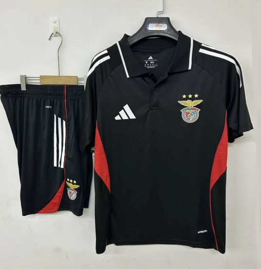 25/26 POLO Benfica Training Jersey Black+ Shorts