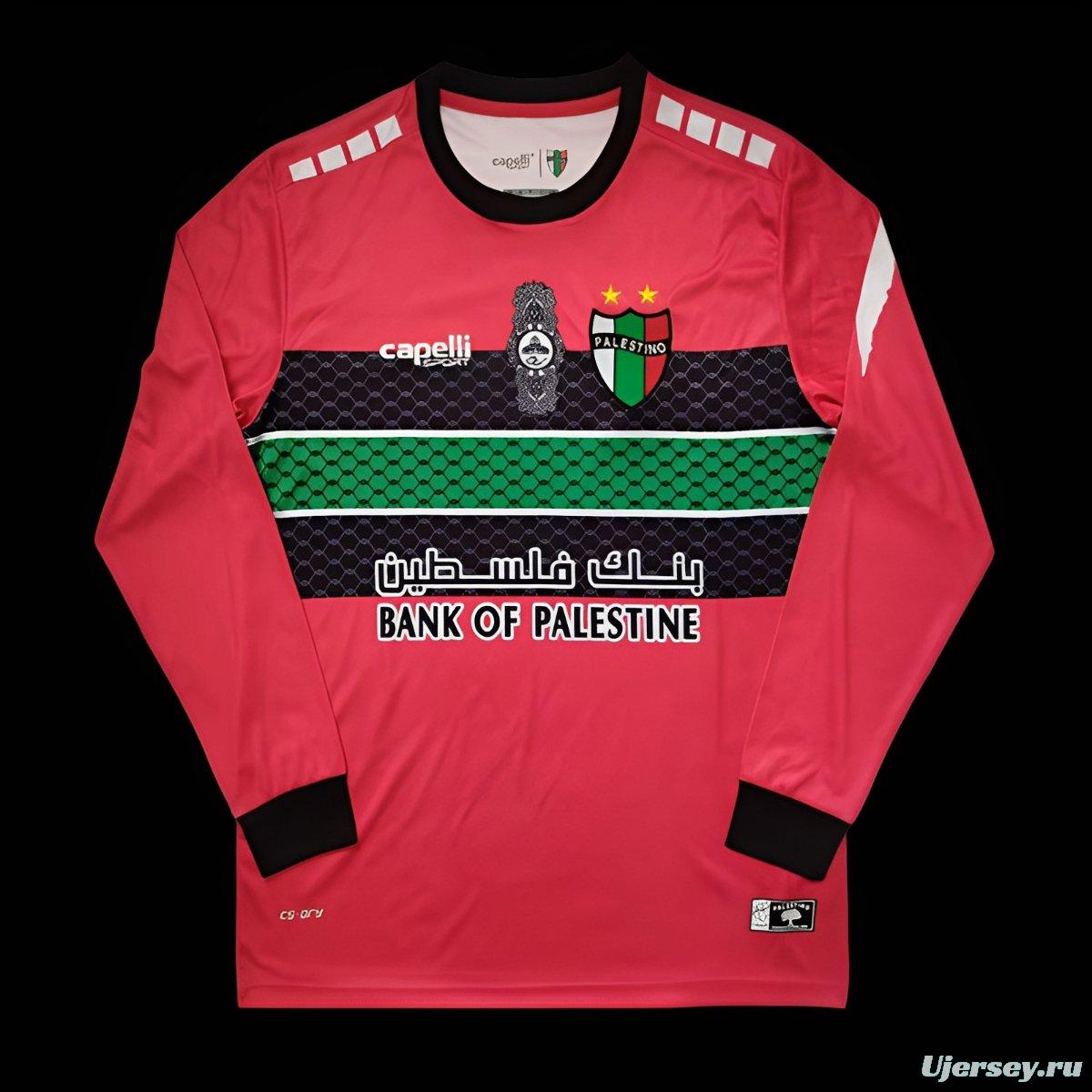 Retro 22/23 CD Palestino Long Sleeve RED Jersey