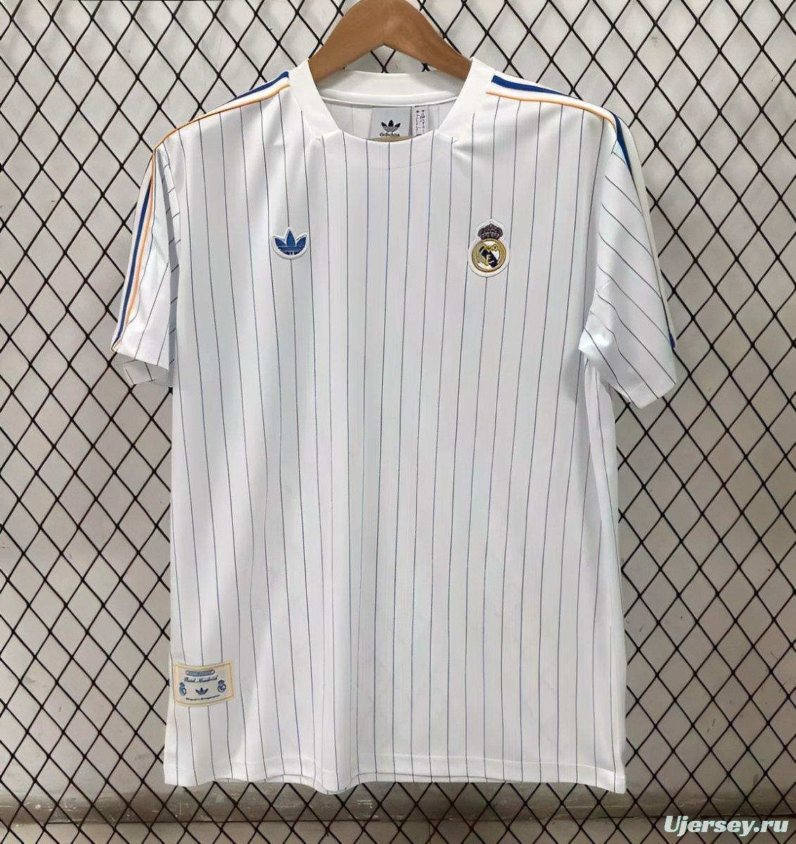 25/26 Real Madrid Adidas Original Terrace Icons WHITE Jersey