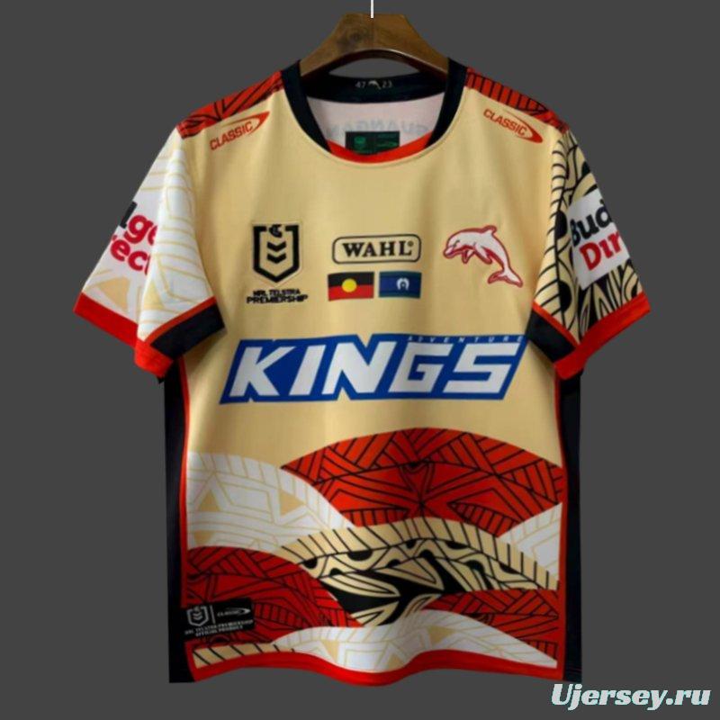 25/26 Dolphins Gold with Indigenous Round  Art Jersey