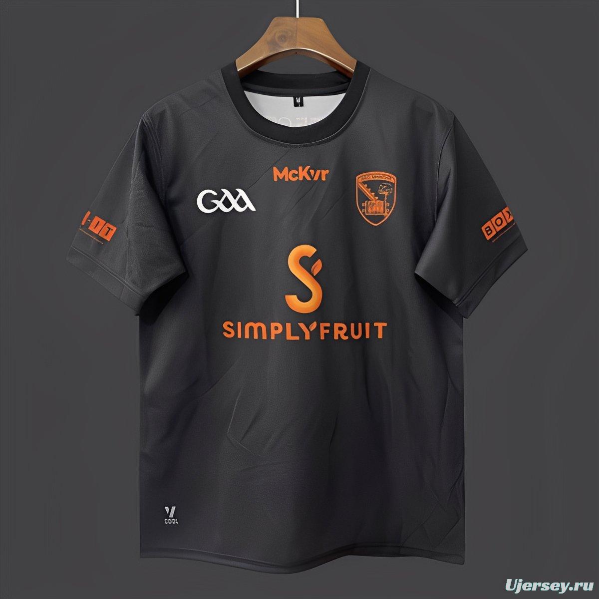 25/26 Armagh GAA Charcoal with Orange Accents Jersey