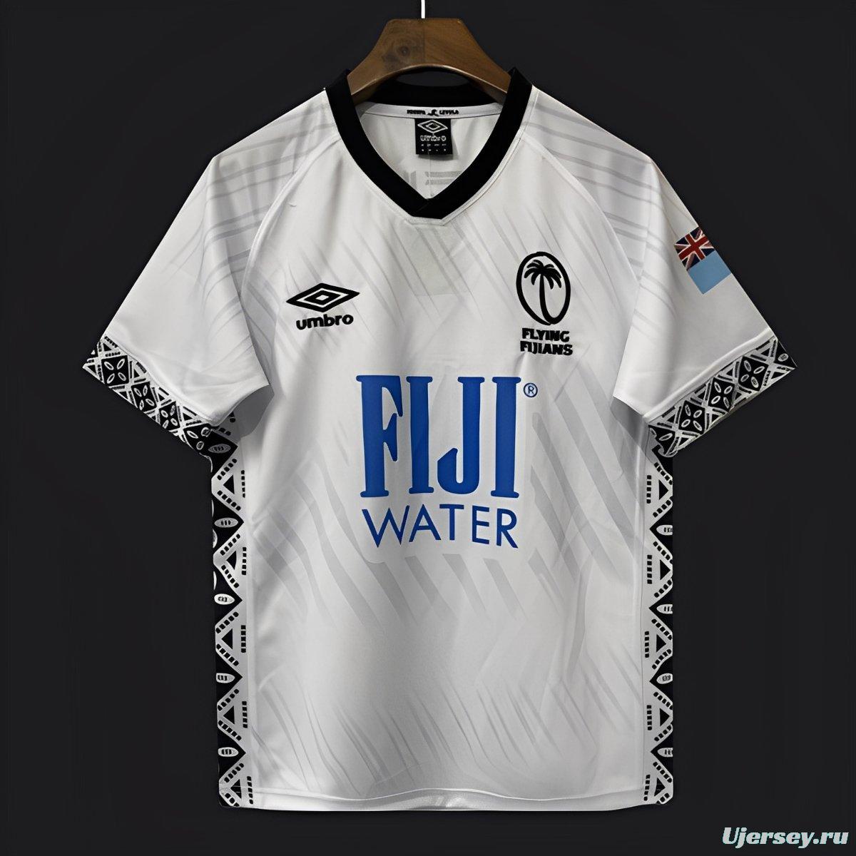 2026 Fiji Flying Fijians White with Indigenous Patterns Jersey