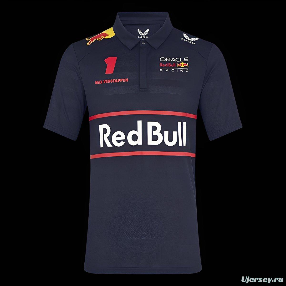 2025 F1 Oracle Red Bull Racing Navy Team Polo Shirt
