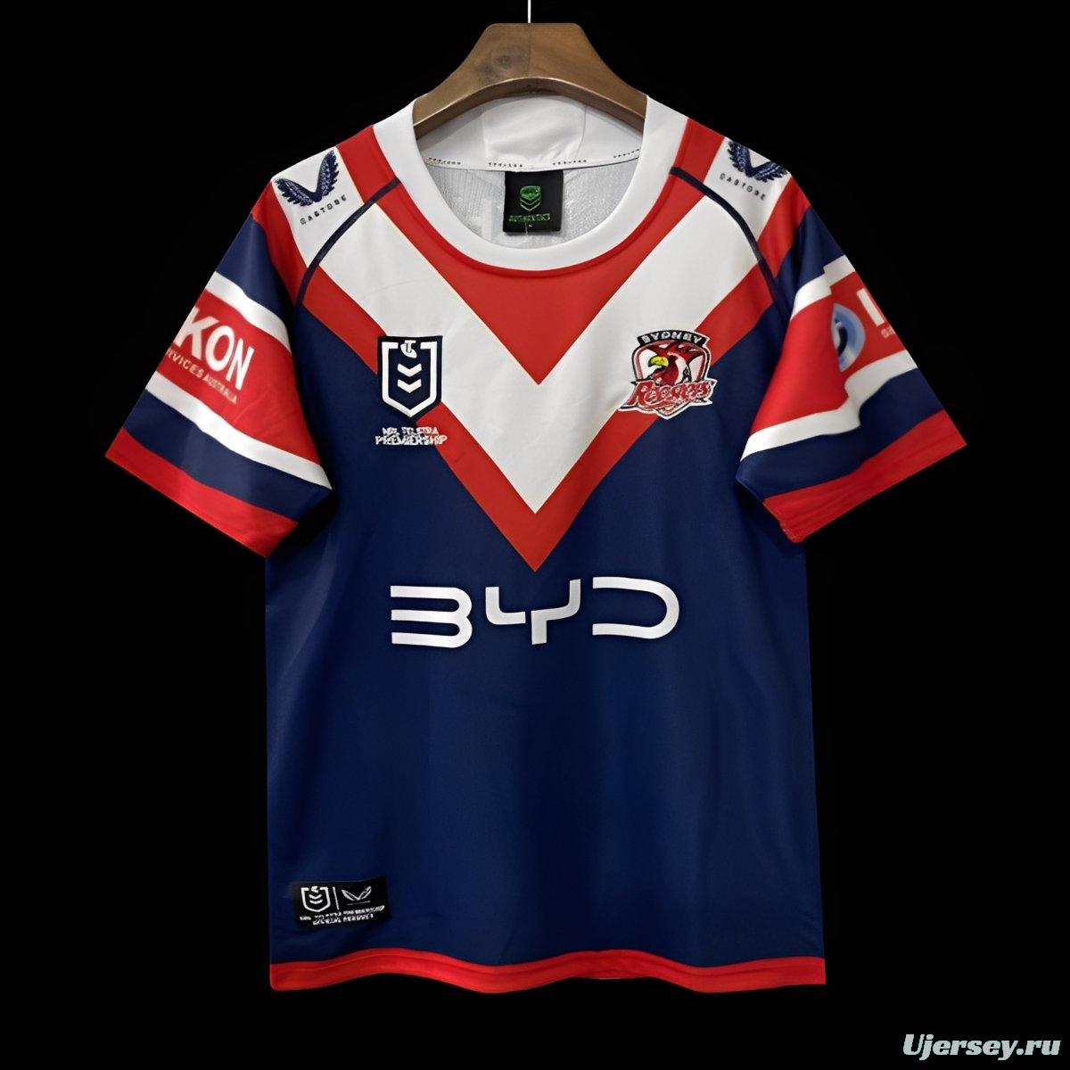 25/26 Sydney Roosters Navy with Red and White Chevron Jersey