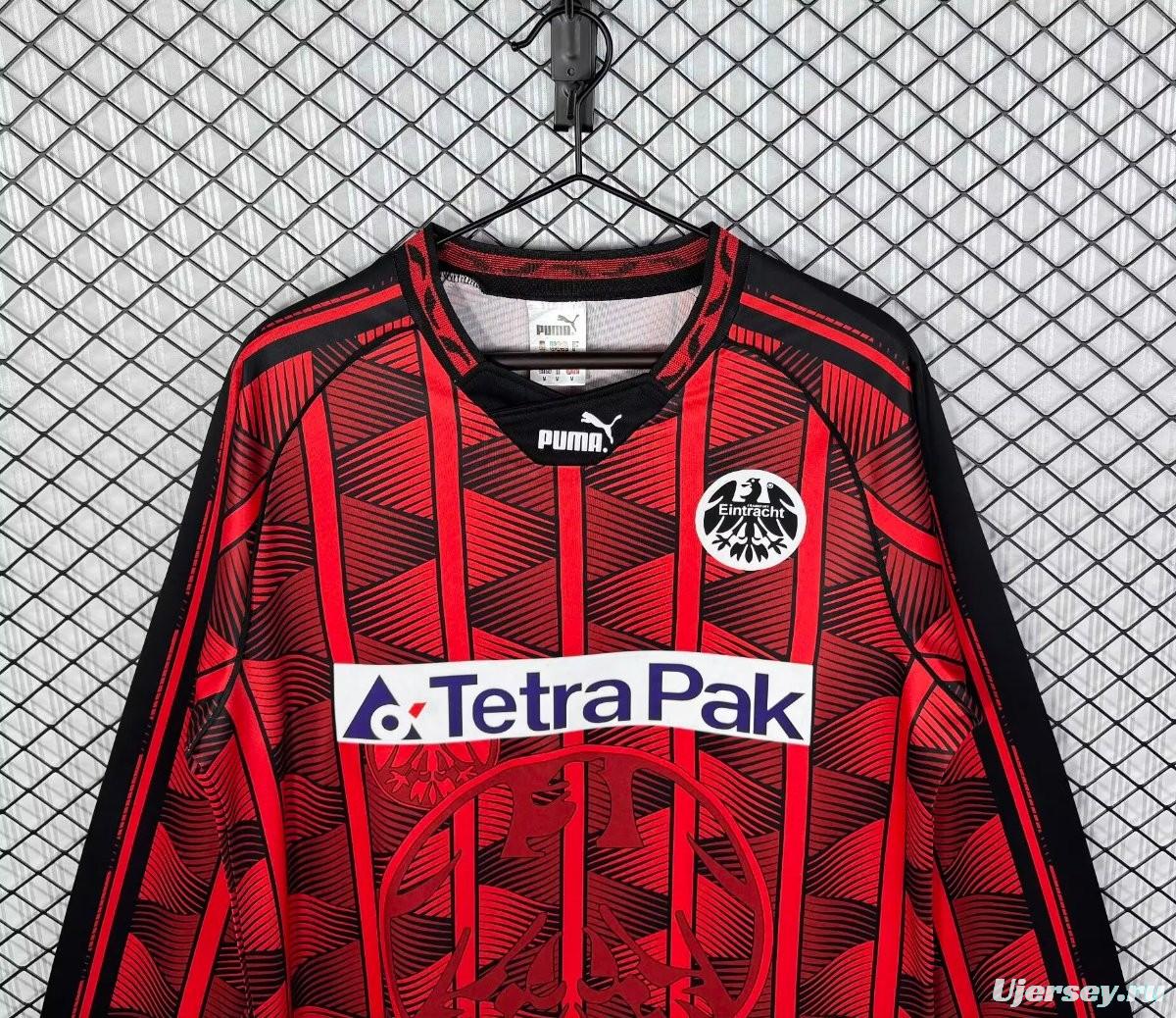 Retro 95/96 Eintracht Frankfurt Home Long Sleeve Jersey