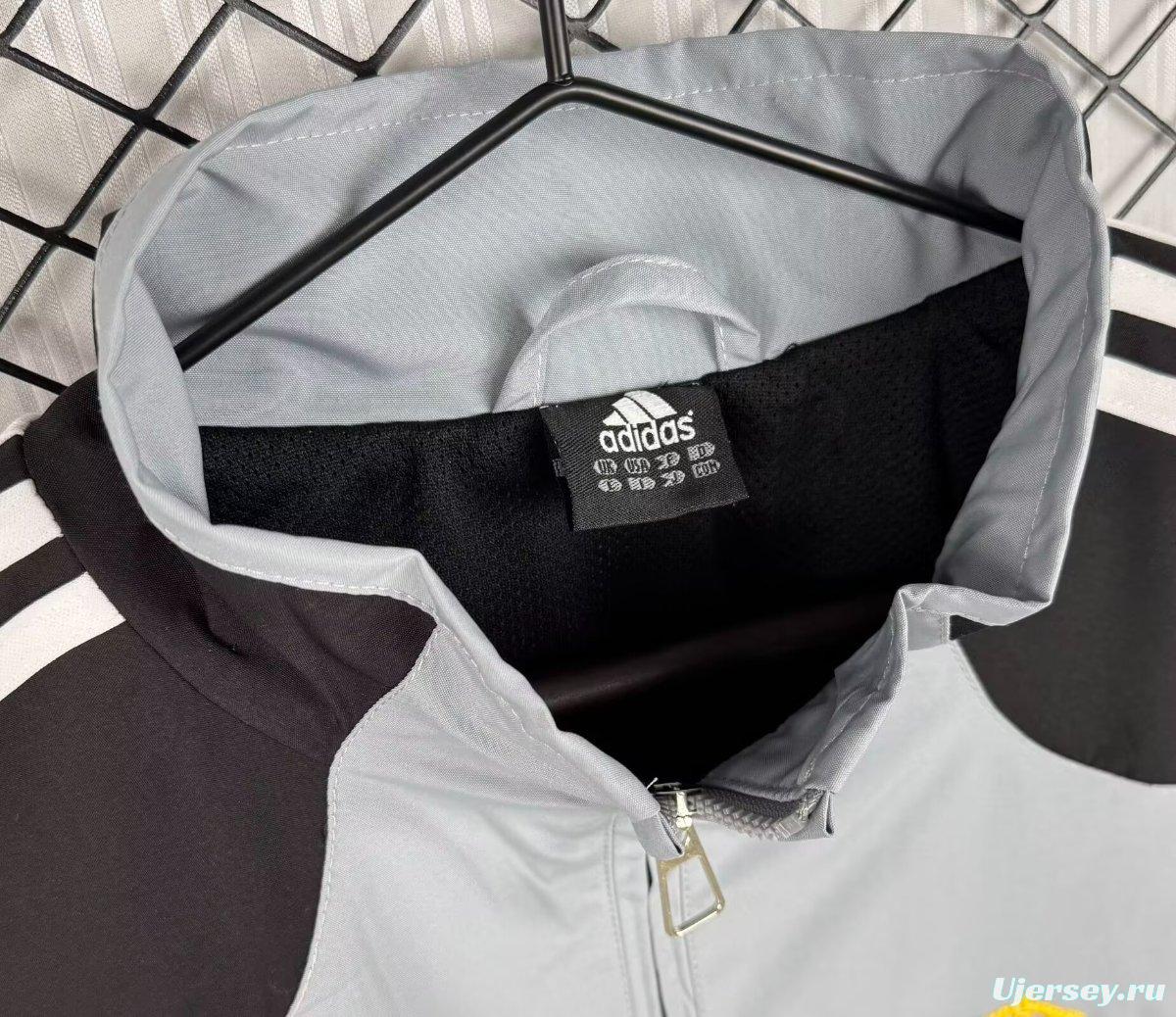 Retro 04/05 Real Madrid Black/Grey Windbreaker