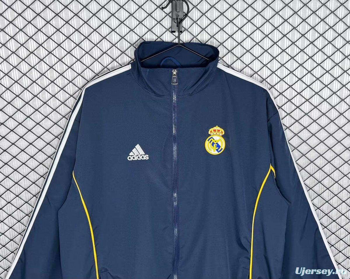 Retro 99/00 Real Madrid Navy Windbreaker