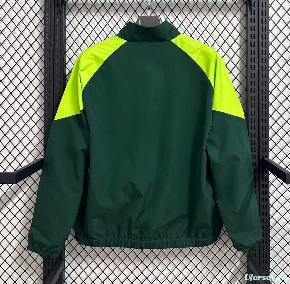 2026 Senegal Green Full Zipper Windbreaker