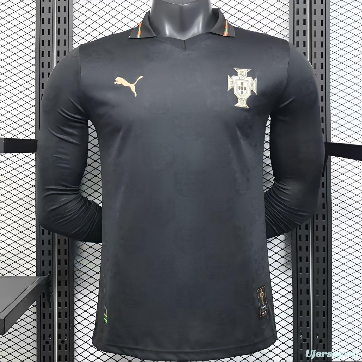 Player Version 2026 Portugal Goalkeeper Dark Grey Long Sleeve Jersey