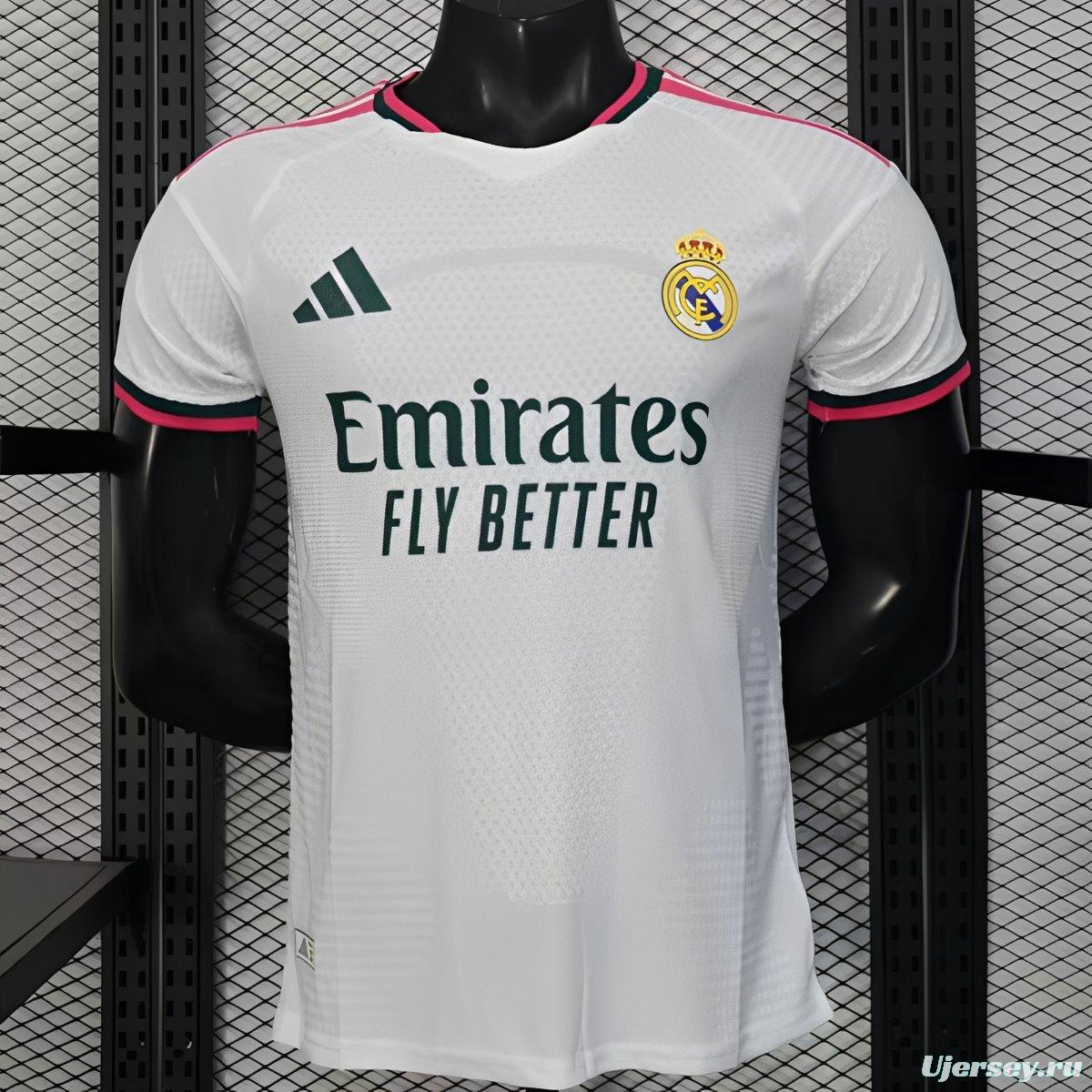 26/27 Player Version Real Madrid Home White Pink Black Jersey
