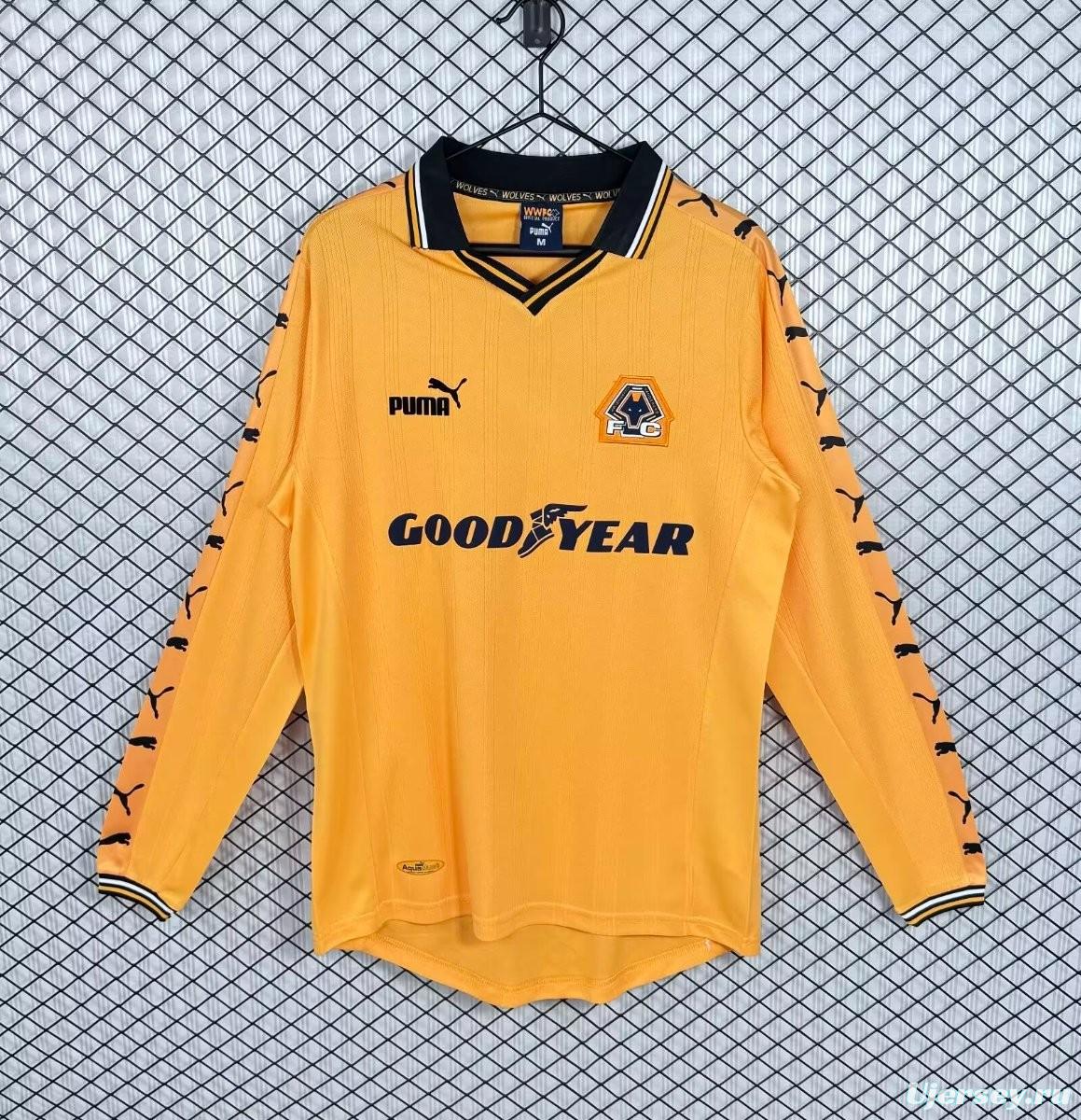 Retro 98/99 Wolverhampton Wanderers Home Long Sleeve Jersey
