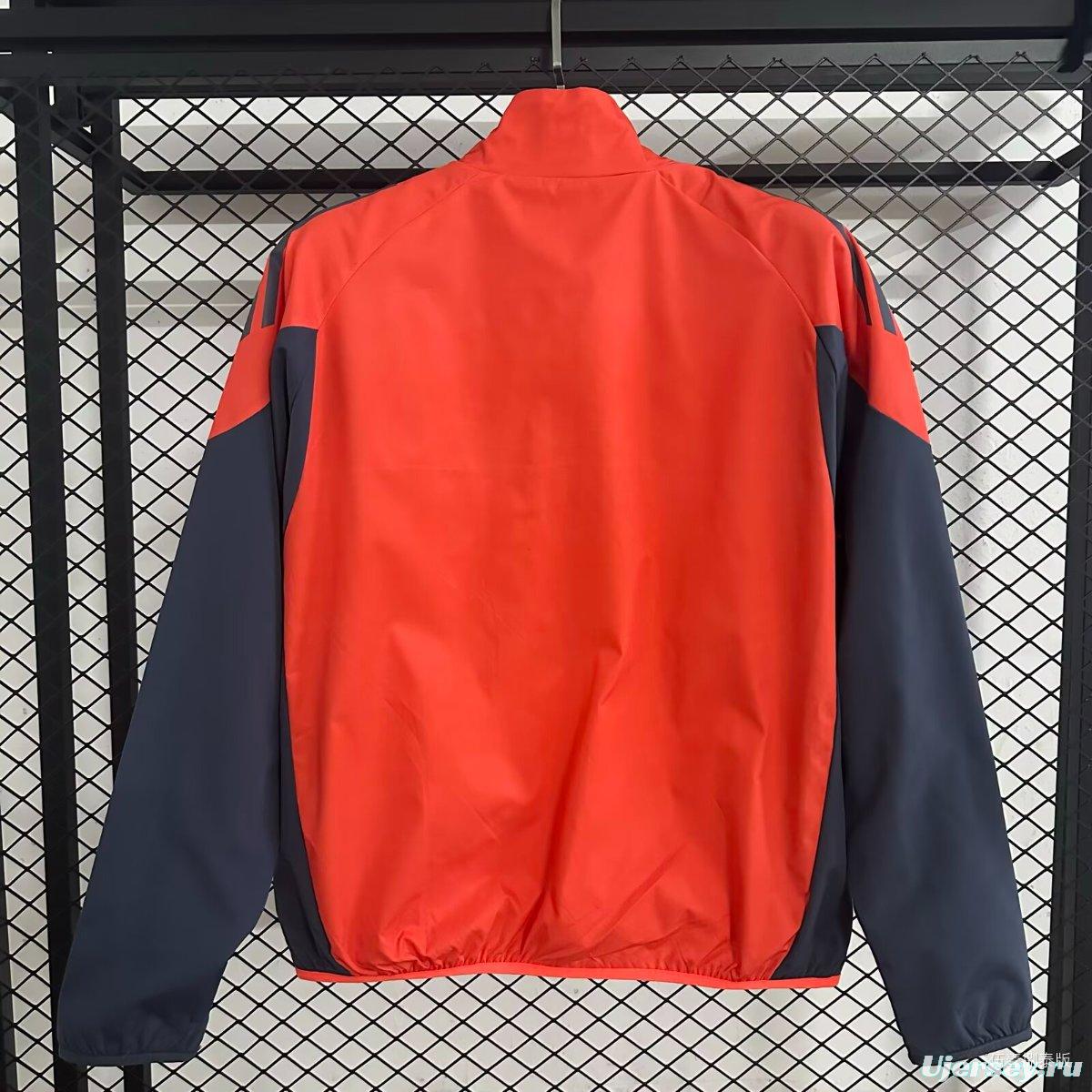 25/26 Bayern Munich Orange Full Zipper Windbreaker