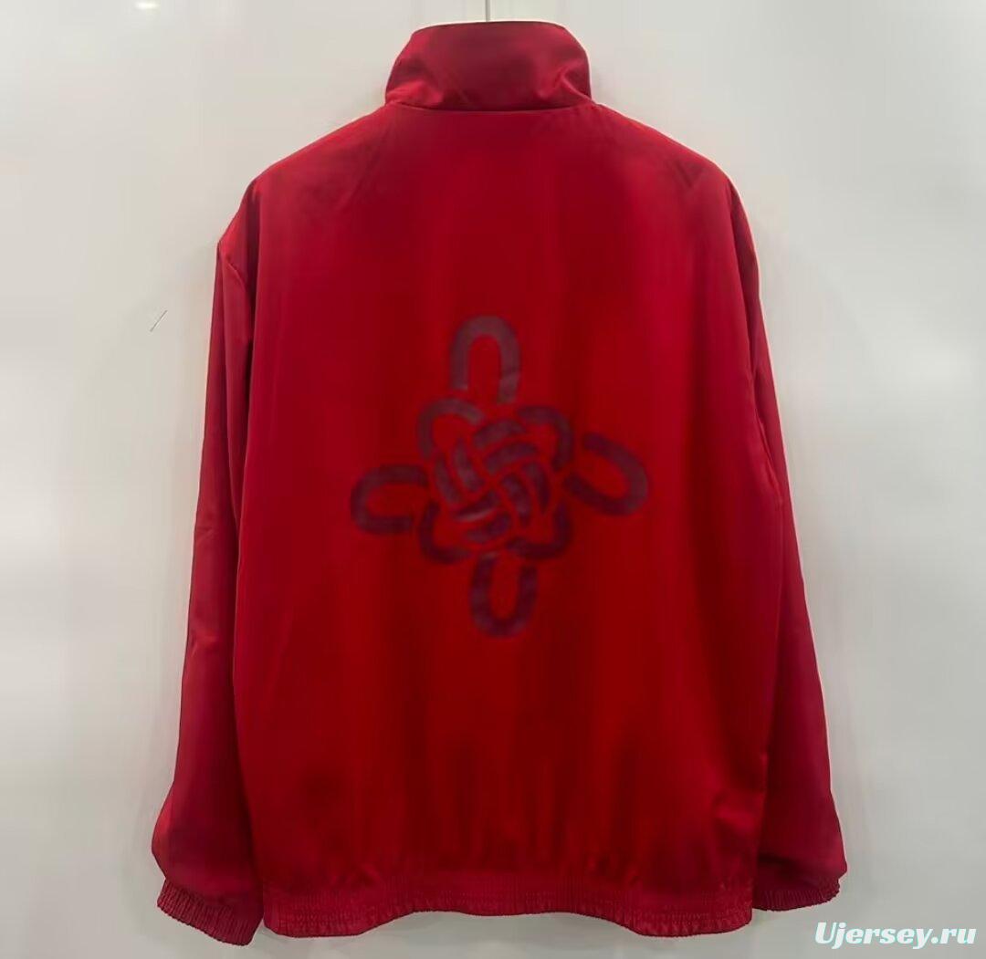 25/26 Manchester United Red/Black Reversible Full Zipper Windbreaker