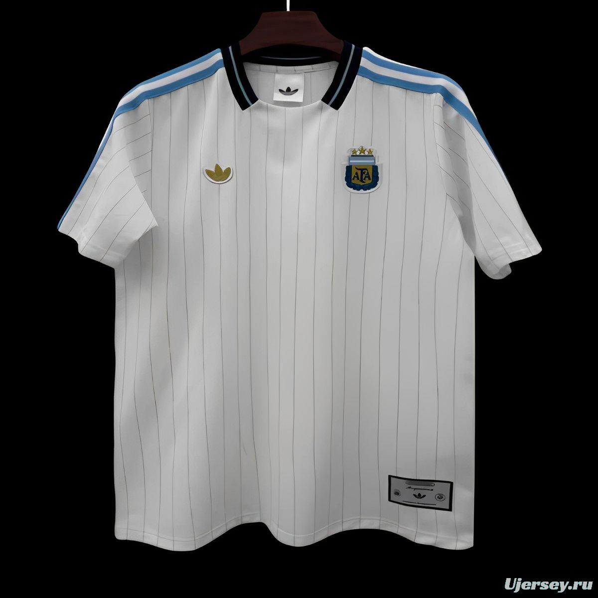 2026 Argentina Adidas Terrace Icons White Jersey