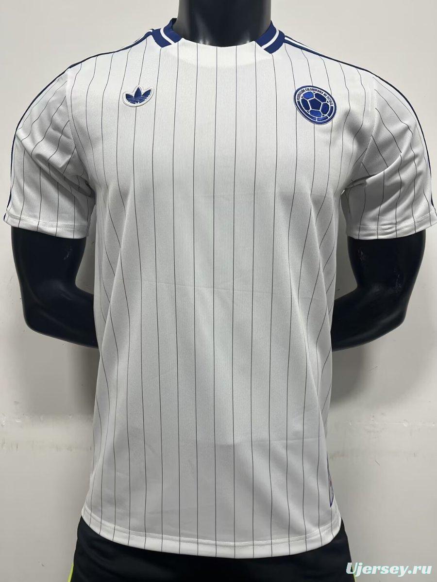 2026 Colombia Adidas Terrace Icons White Jersey