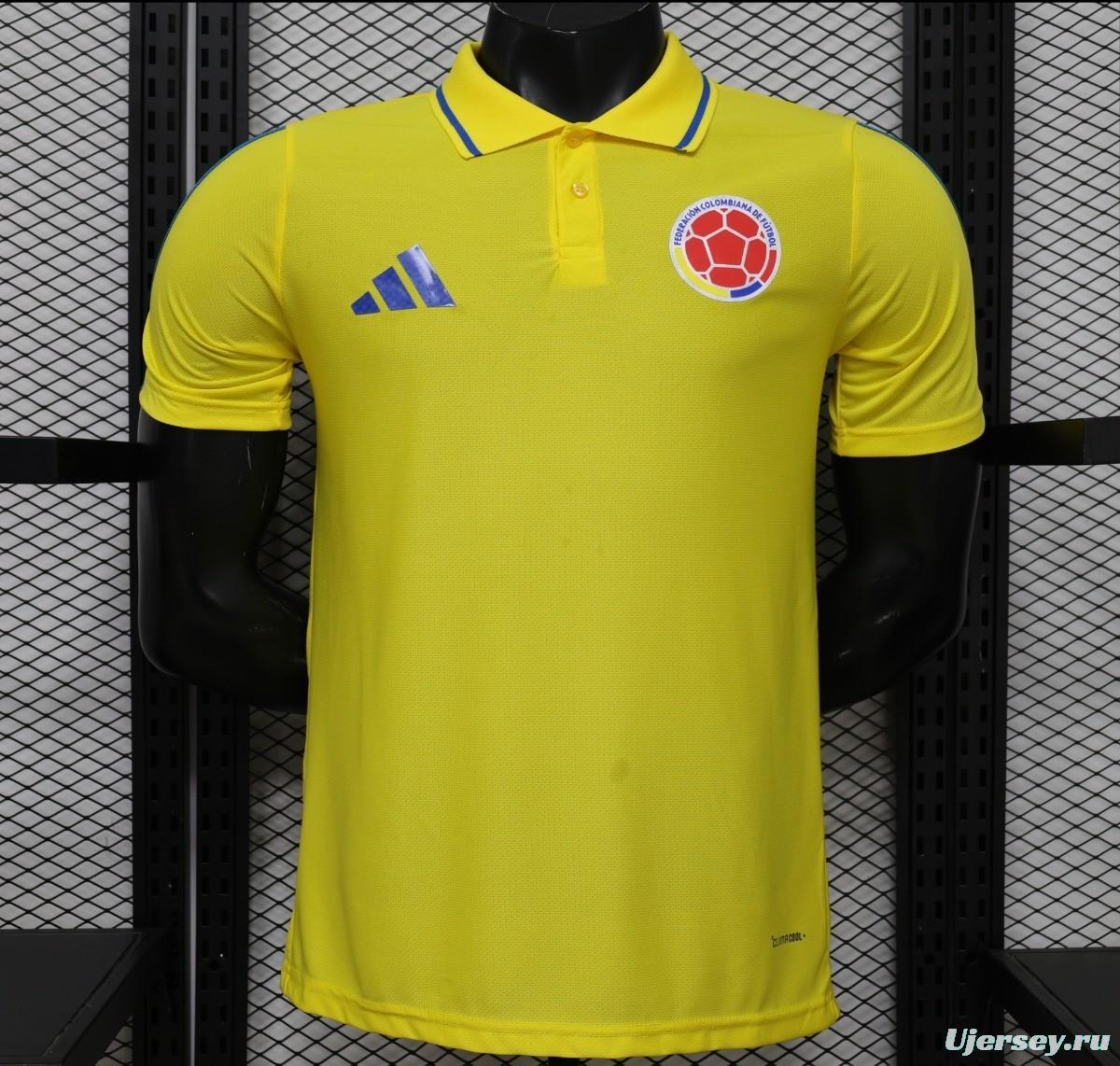 Player Version 2026 Colombia Yellow POLO Jersey