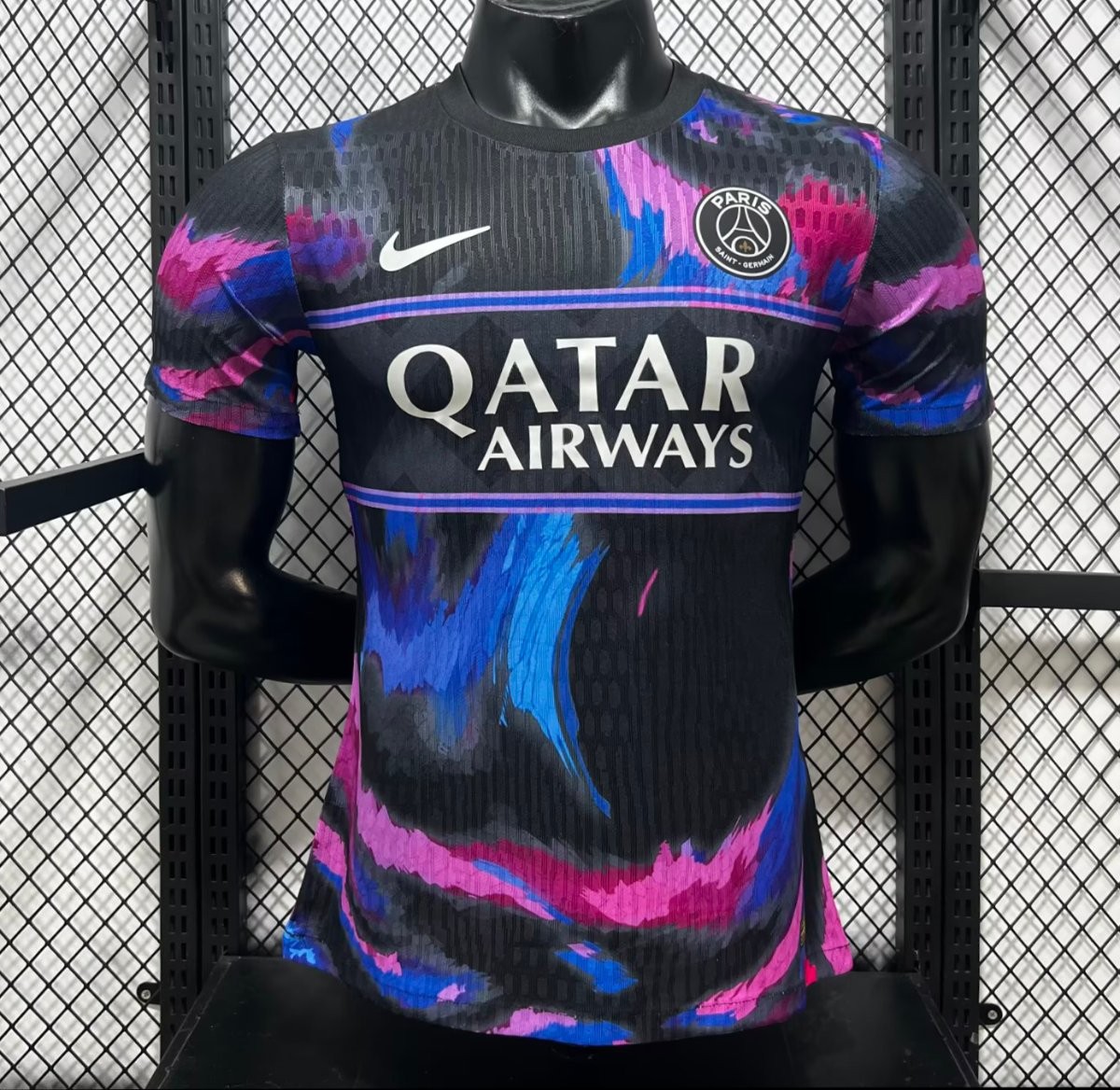 Player Version 25/26 PSG Paris Saint-Germain Black Pink Blue Special Edition Soccer Jersey