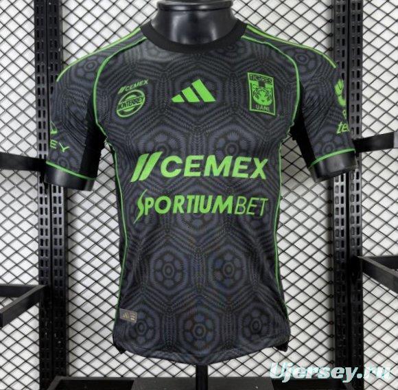 Player Version 25/26 Tigres UANL Adidas Third / Special Edition Black Jersey （SPORTIUMBET Ver.）