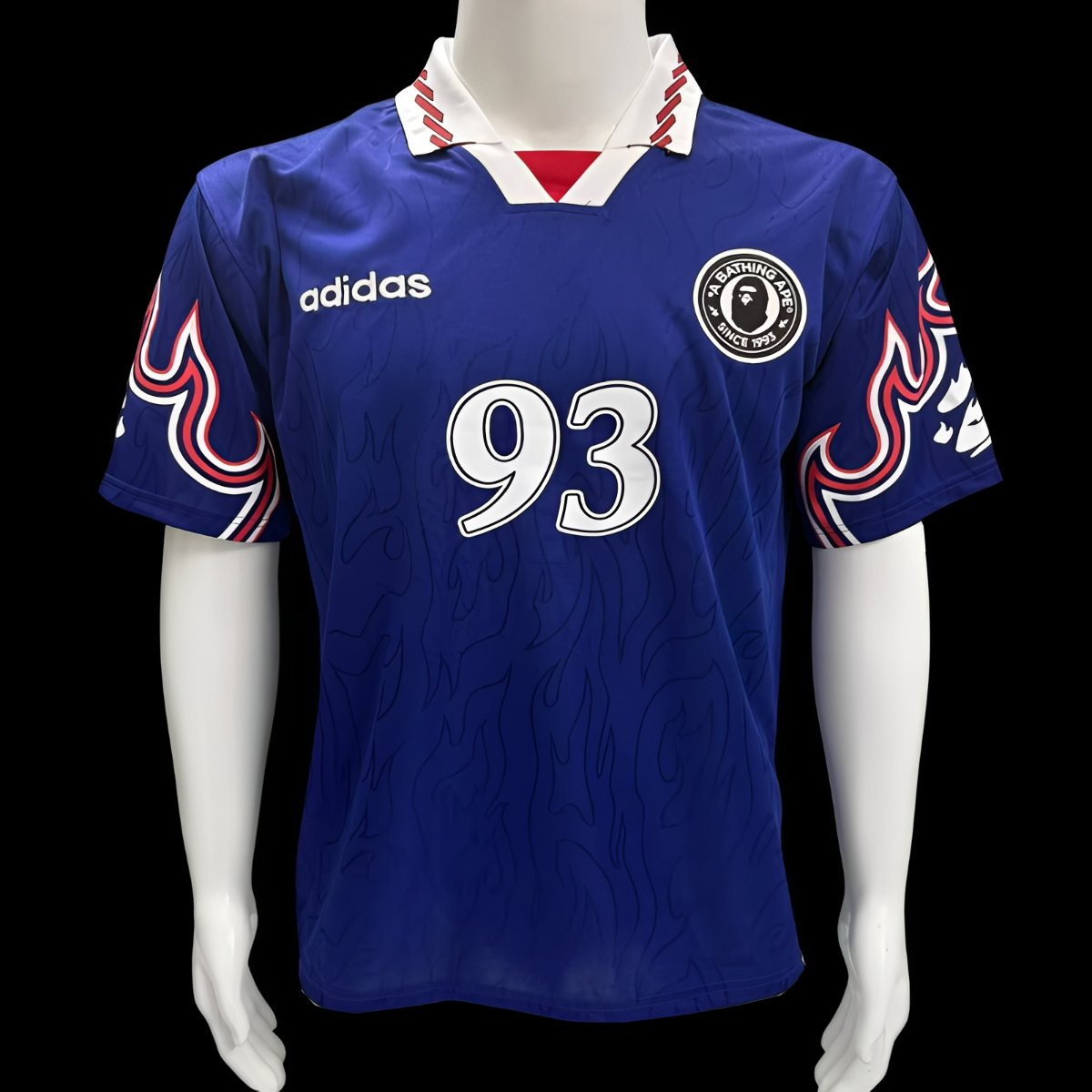 2026 A BATHING APE BAPE X Adidas Flame BLue Jersey