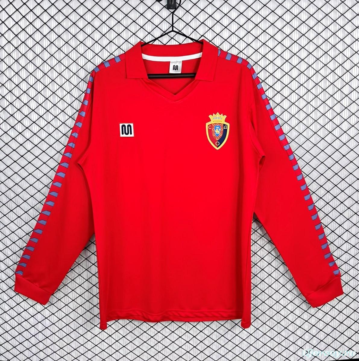 Retro 83/84 Osasuna Home Long Sleeve Jersey