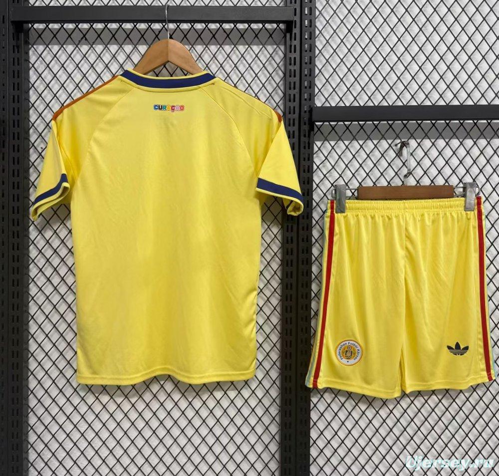 2026 Kids Curacao Away Yellow Jersey