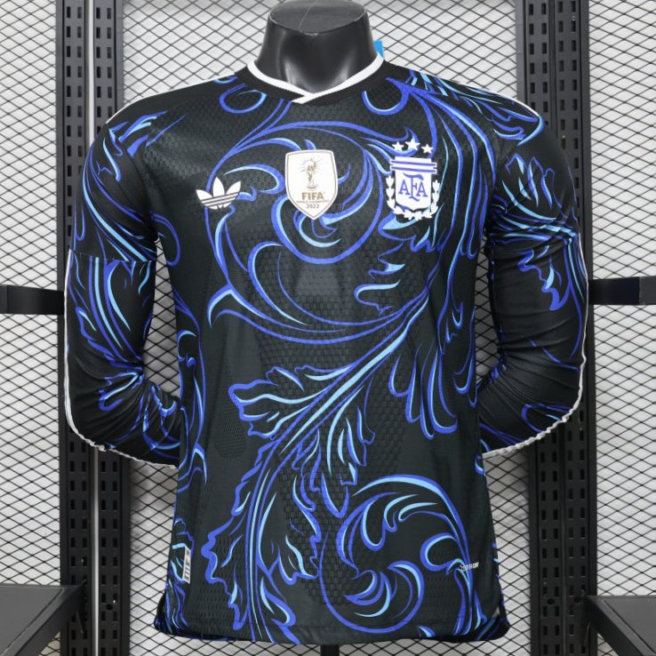 Player Version  26/27  Argentina  Black & Blue  Long Sleeve Jersey