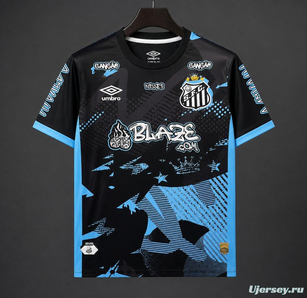 25/26 Santos FC Neymar Jr Special Edition Jersey - Blaze Black/Blue Jersey