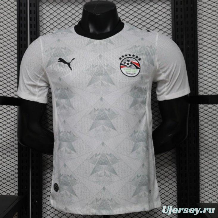 Player Version 2026 Egypt White with Grey  Away Jersey