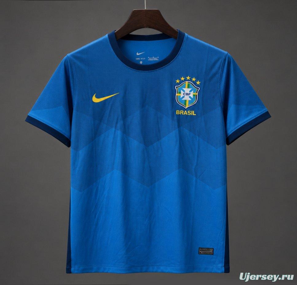Retro 2021 Brazil Away Blue Jersey