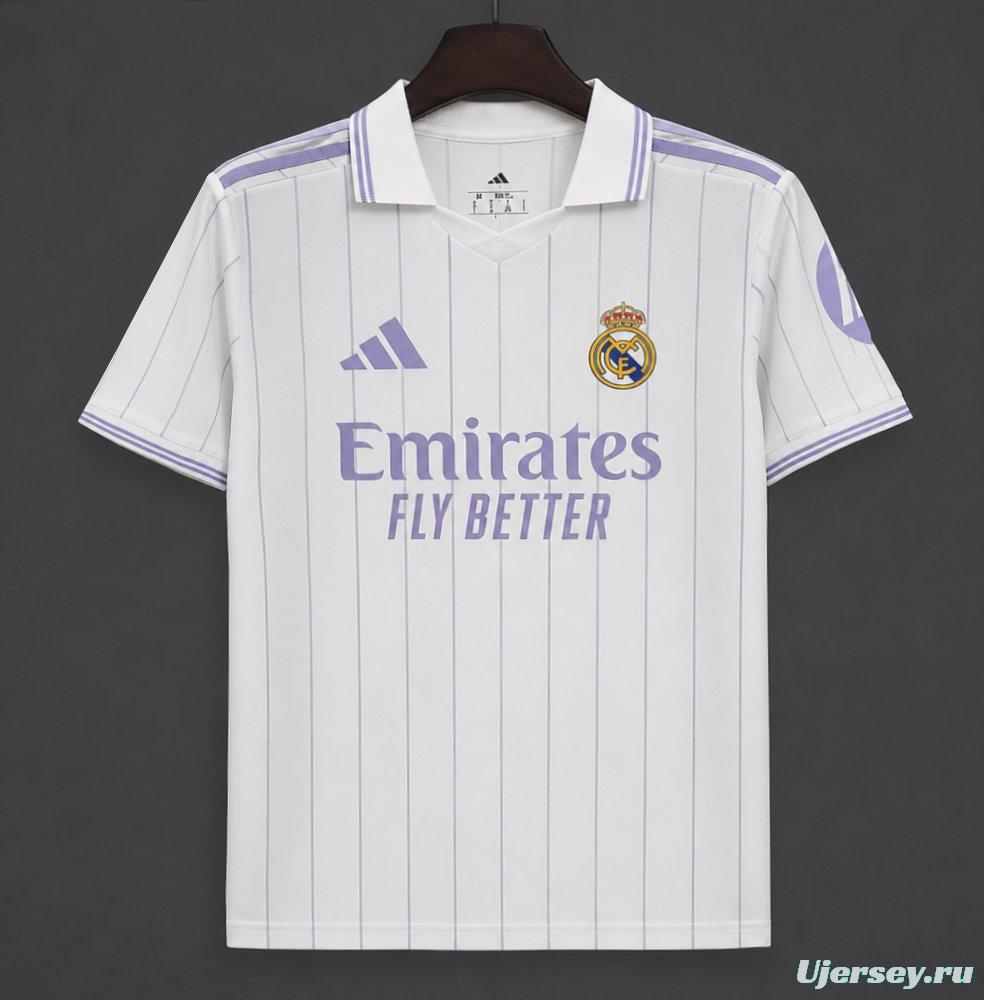 26/27 Real Madrid Vintage Style White POLO Jersey