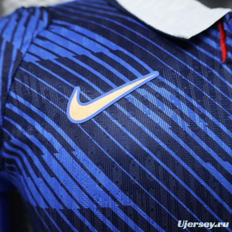 Player Version 2026 France Home Long Sleeve Jersey