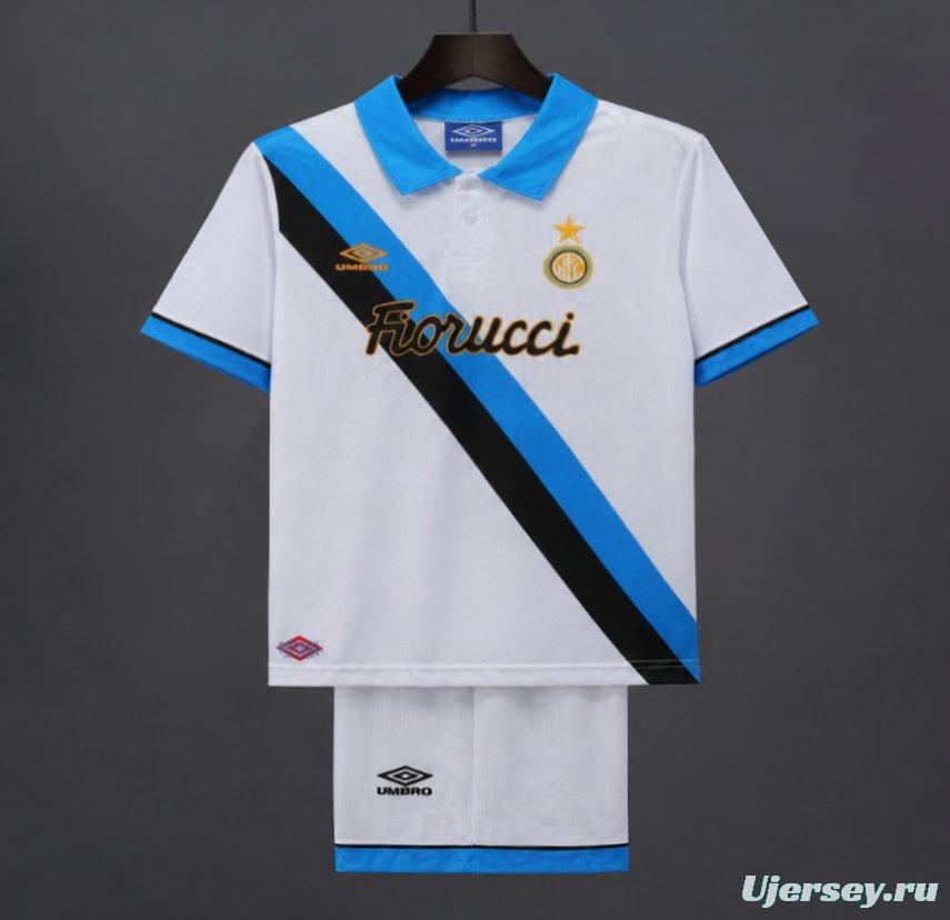 Retro Kids 94/95 Inter Milan Away White Jersey