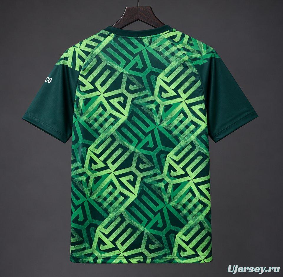 2026 Mexico Special Edition Green Geometric Pattern Football Jersey