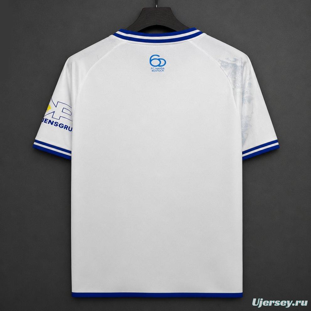 26/27 FC Hansa Rostock White  Away Jersey