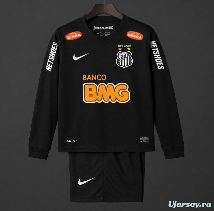 Retro Kids 12/13 Santos FC Black Long Sleeve Jersey